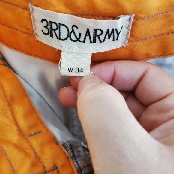 NWT 3rd & Army Mens Graphic Orange Board Shorts Size 34 - Picture 7 of 10